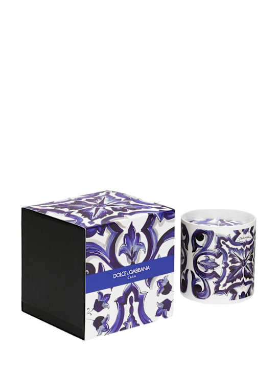 Dolce&Gabbana: Sicilian neroli & lemon perfumed candle - Blue - ecraft_0 | Luisa Via Roma