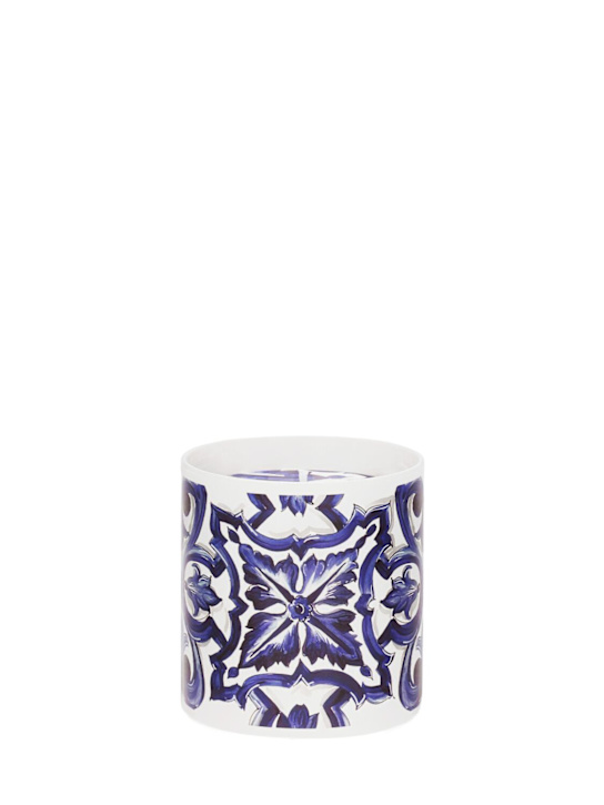 Dolce&Gabbana: Sicilian neroli & lemon perfumed candle - Blue - ecraft_2 | Luisa Via Roma