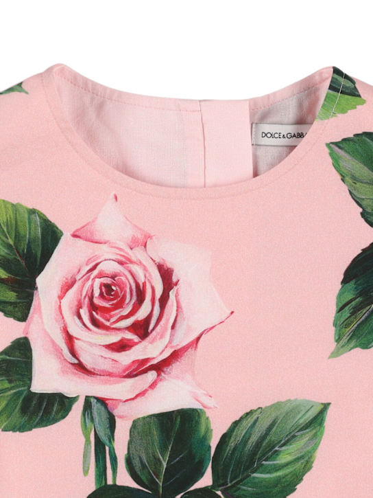 Dolce&Gabbana: コットンワンピース - マルチカラー - kids-girls_1 | Luisa Via Roma