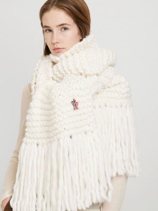 Moncler Grenoble: Wool blend scarf - women_1 | Luisa Via Roma