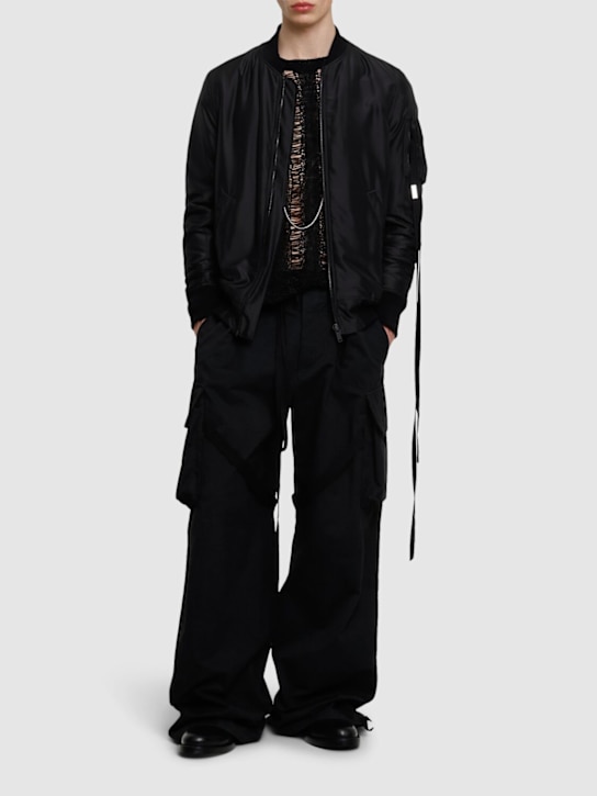 Ann Demeulemeester: Nandor cotton twill cargo pants - Black - men_1 | Luisa Via Roma