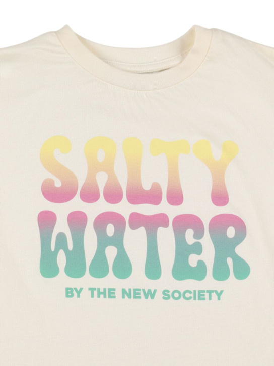 The New Society: コットンジャージーTシャツ - ホワイト - kids-girls_1 | Luisa Via Roma