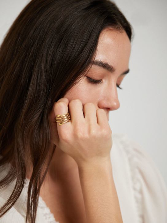 Chloé: Chloé eclectic ring - Antique Gold - women_1 | Luisa Via Roma