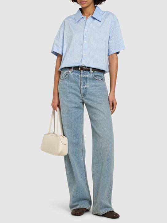 Dunst: Holiday striped shirt - Sky Blue Stripe - women_1 | Luisa Via Roma