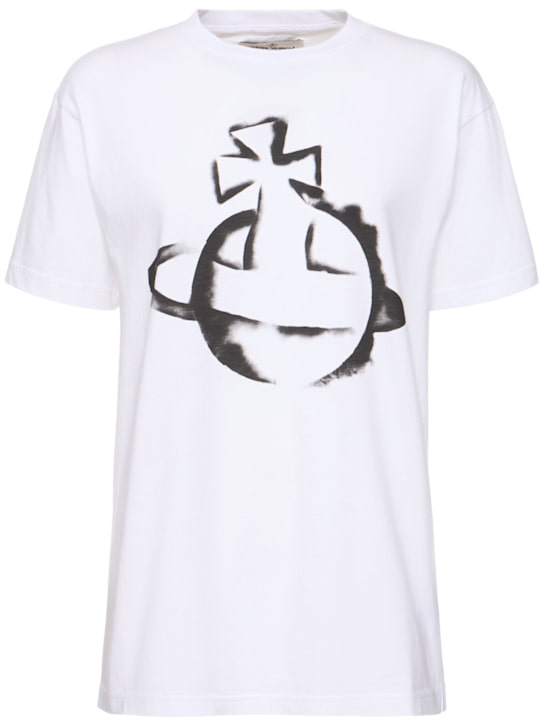 Vivienne Westwood: Stencil orb classic jersey t-shirt - women_0 | Luisa Via Roma