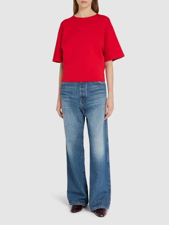 Khaite: Winslow mid rise denim baggy jeans - Blue - women_1 | Luisa Via Roma