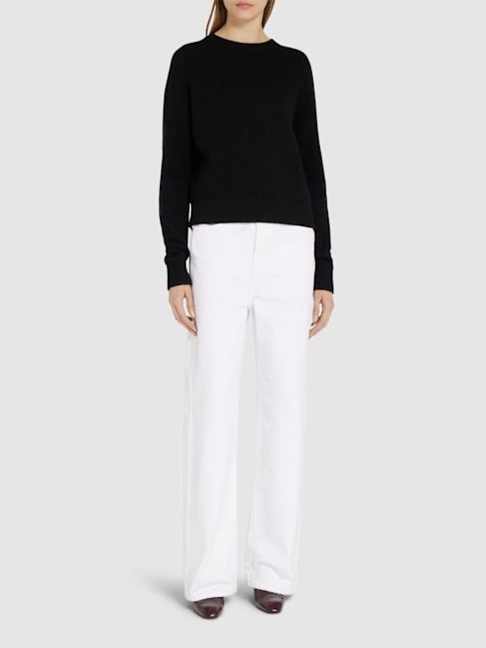 Khaite: Pull-over en maille de cachemire Nera - women_1 | Luisa Via Roma