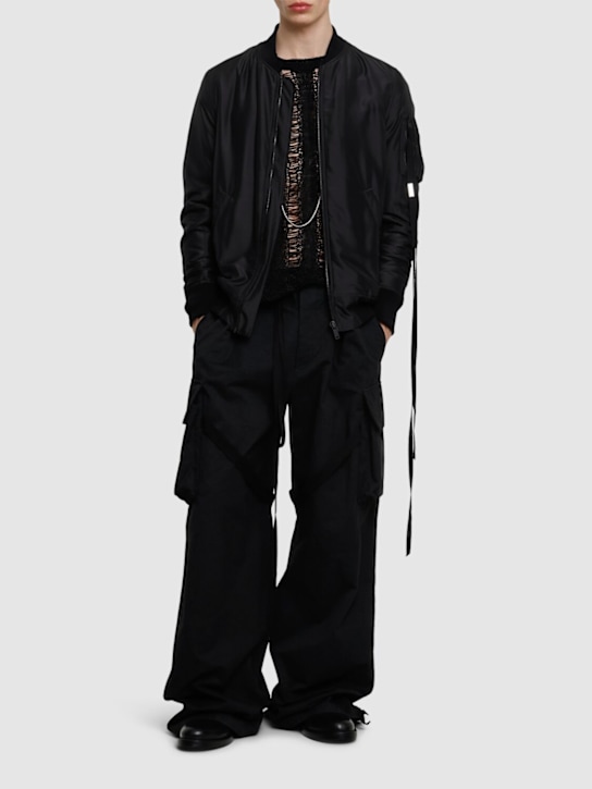 Ann Demeulemeester: Dries technical bomber jacket - Black - men_1 | Luisa Via Roma