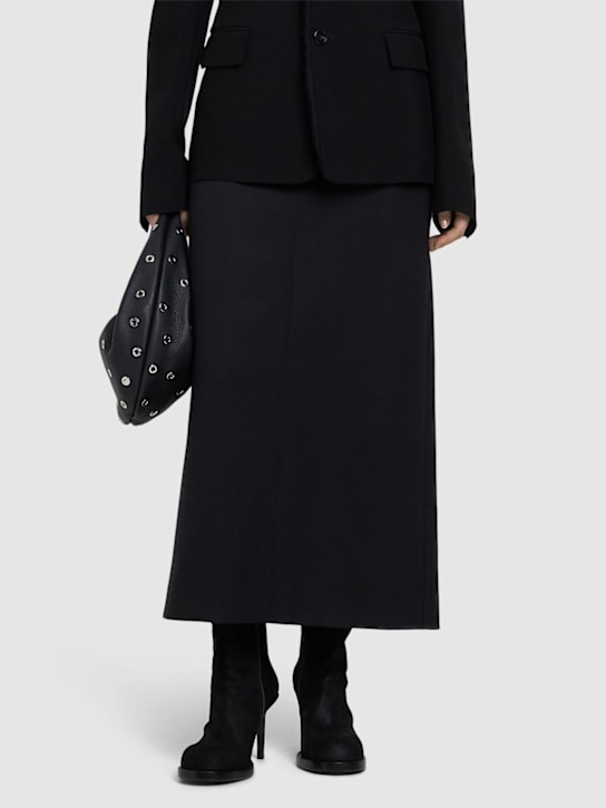Ann Demeulemeester: 90mm Nanni leather ankle boots - Black - women_1 | Luisa Via Roma