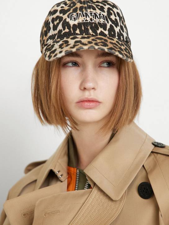 GANNI: Leopard printed baseball cap - women_1 | Luisa Via Roma