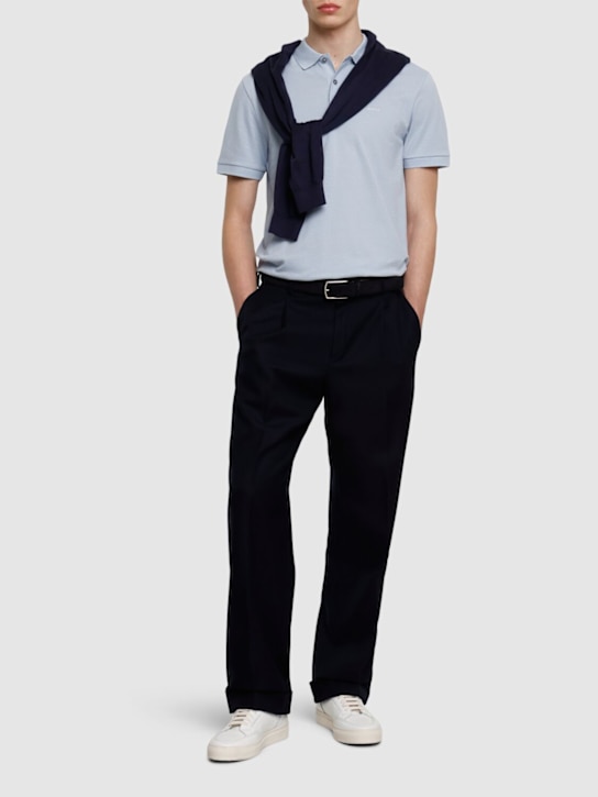 Boss: Pallas cotton polo - Light Blue - men_1 | Luisa Via Roma