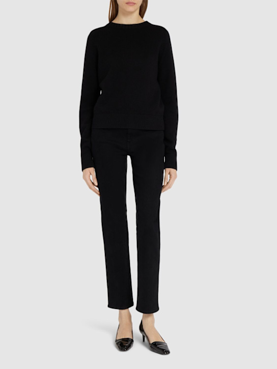 Khaite: Viv stretch denim skinny jeans - Black - women_1 | Luisa Via Roma