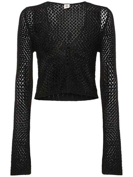 The Garment: Tanzania organic cotton crop cardigan - women_0 | Luisa Via Roma