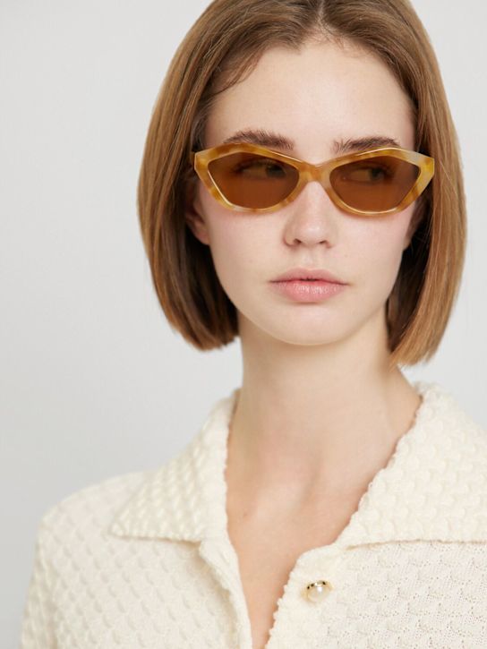 Jacquemus: Les Lunettes Bambino sunglasses - Beige - women_1 | Luisa Via Roma