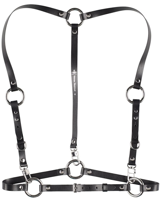 Vivienne Westwood: Leather harness w/ studs - men_0 | Luisa Via Roma
