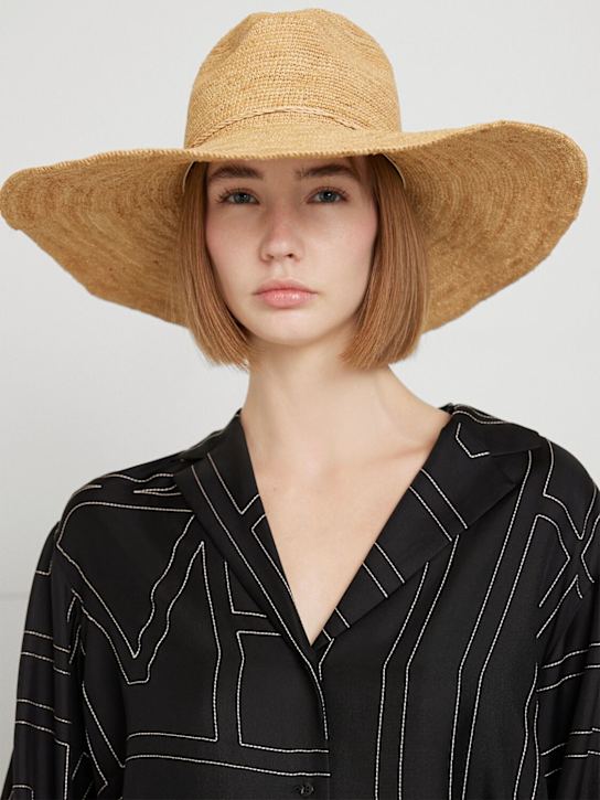 LACK OF COLOR: Drift ultrawide fedora hat - Natural - women_1 | Luisa Via Roma