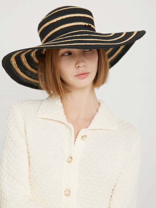 Borsalino: Tippi hemp & raffia hat - women_1 | Luisa Via Roma