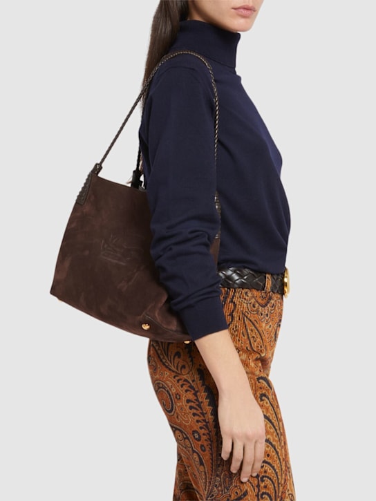 Etro: Libra suede tote bag - women_1 | Luisa Via Roma