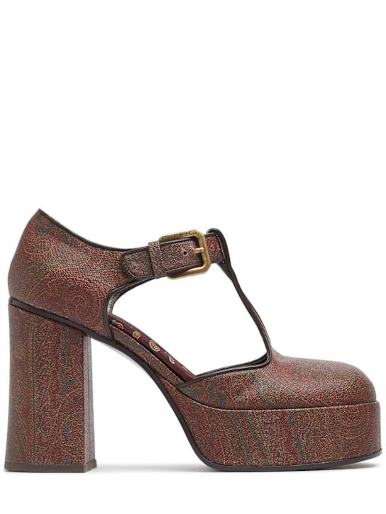 Etro: 105mm Arnica printed leather pumps - women_0 | Luisa Via Roma