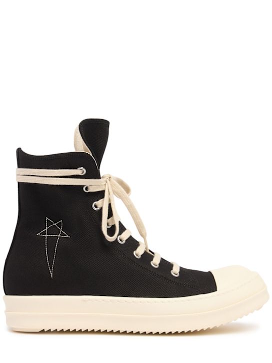 Rick Owens DRKSHDW: Vintage denim sneakers - women_0 | Luisa Via Roma