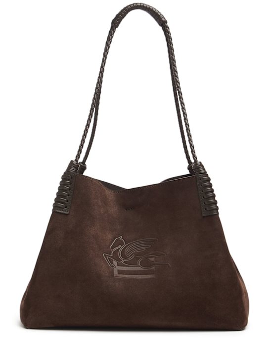 Etro: Libra suede tote bag - women_0 | Luisa Via Roma