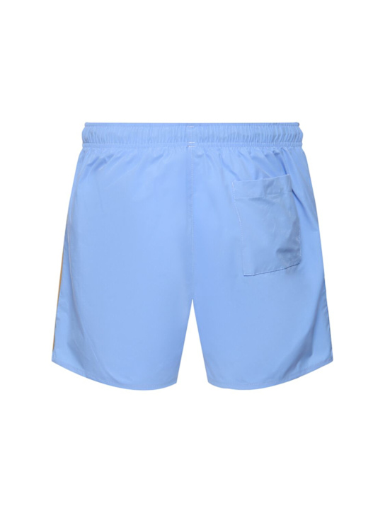 Boss: Logo boxer swim shorts - Bright Blue - men_2 | Luisa Via Roma