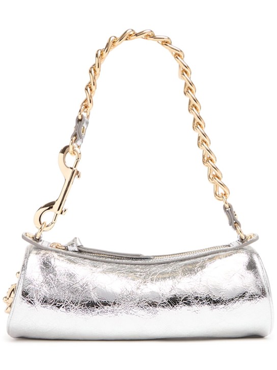 Vivienne Westwood: Cindy metallic crinkled cylinder bag - women_0 | Luisa Via Roma