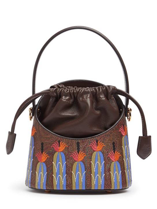 Etro: Saturno Arnica Inlay Iacurci bucket bag - women_0 | Luisa Via Roma