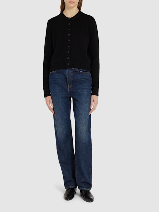 Khaite: Everheart cashmere knit cardigan - Black - women_1 | Luisa Via Roma