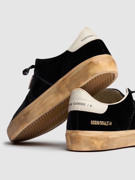 Golden Goose: 20毫米Soul Star天鹅绒运动鞋 - 黑色 - women_3 | Luisa Via Roma