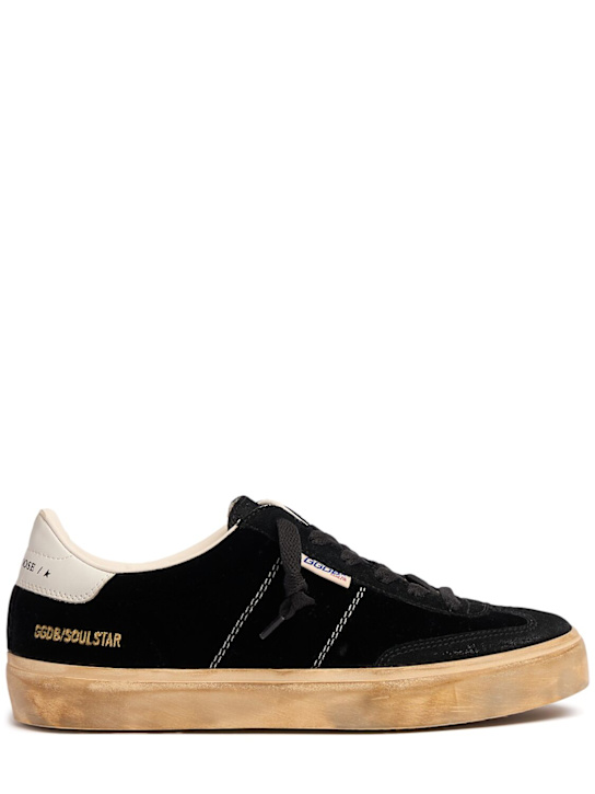 Golden Goose: 20毫米Soul Star天鹅绒运动鞋 - 黑色 - women_0 | Luisa Via Roma