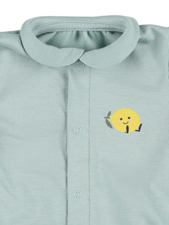 Petit Bateau: Round collar cotton jersey romper - kids-boys_1 | Luisa Via Roma