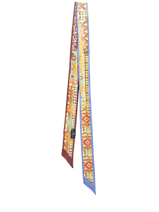 Etro: Paislissima printed silk scarf - women_0 | Luisa Via Roma