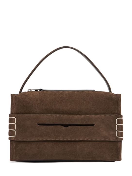 JW Anderson: Loafer suede shoulder bag - women_0 | Luisa Via Roma