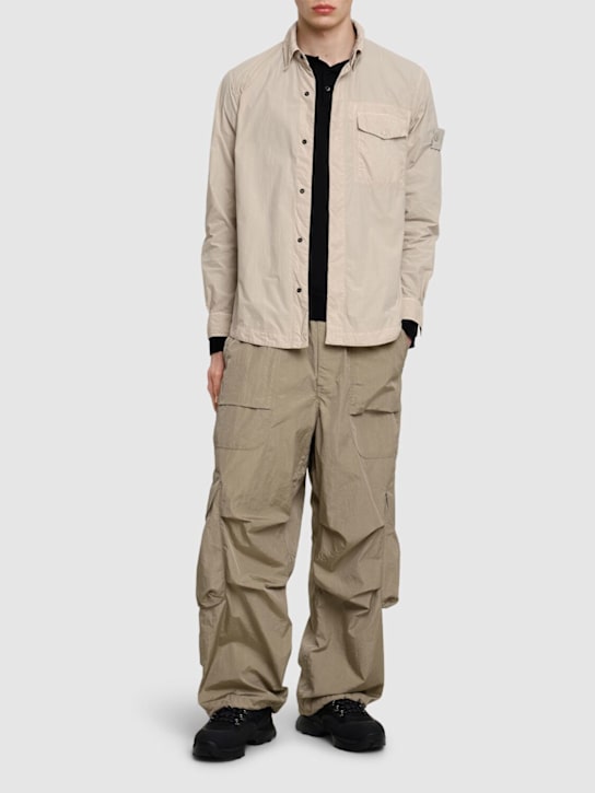 Stone Island: Ghost shirt - Beige - men_1 | Luisa Via Roma
