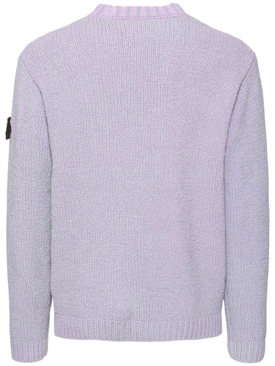 Stone Island: Crewneck sweater - Lilac - men_3 | Luisa Via Roma