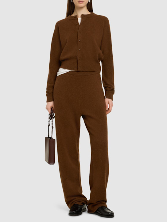 Extreme Cashmere: Rush cashmere blend knitted pants - Brown - women_1 | Luisa Via Roma