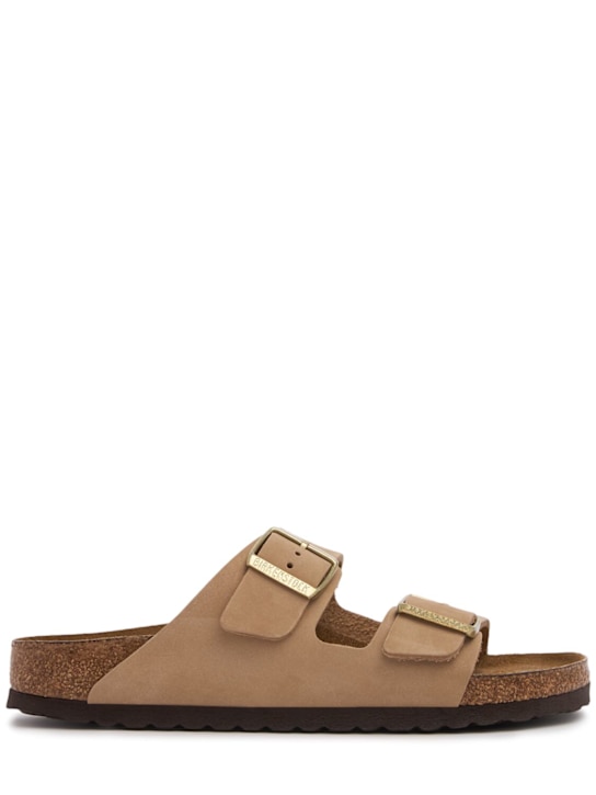 BIRKENSTOCK: Arizona suede sandals - Beige - women_0 | Luisa Via Roma