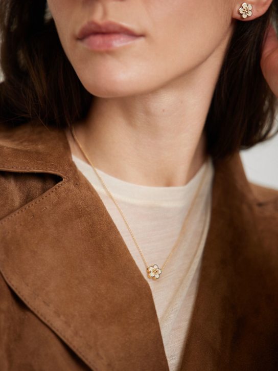 Tory Burch: Kira enamel flower pendant necklace - women_1 | Luisa Via Roma