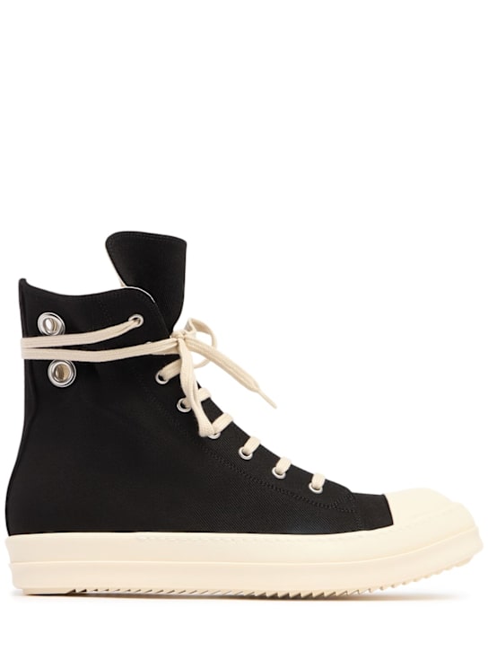 Rick Owens DRKSHDW: Canvas high sneakers - men_0 | Luisa Via Roma