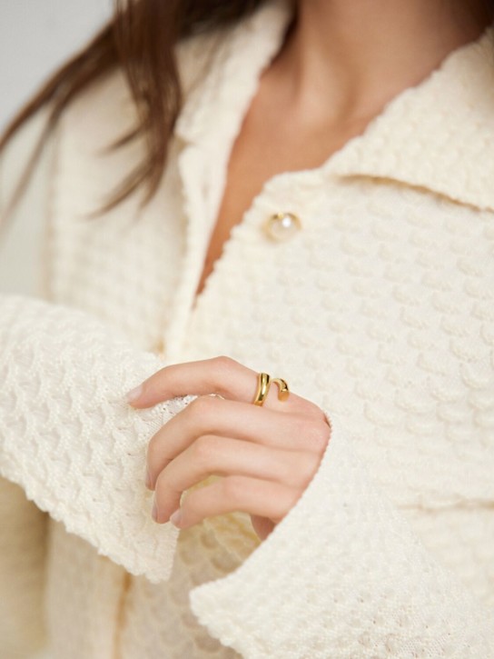 Charlotte Chesnais: Bague Biseau ring - Vermeil - women_1 | Luisa Via Roma