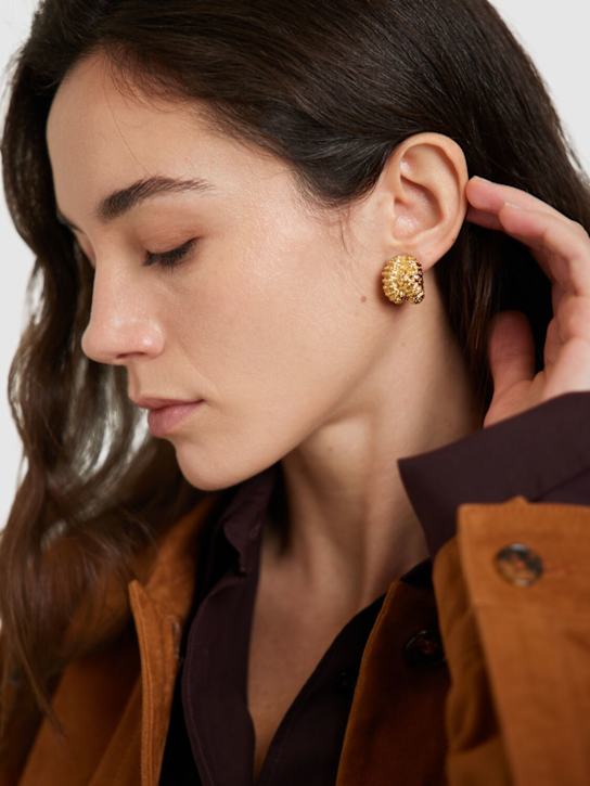 Paola Sighinolfi: Talisman hoop earrings - Gold - women_1 | Luisa Via Roma