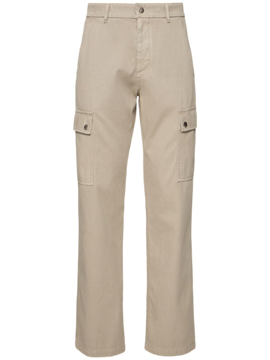 Burberry: Cold garment dye cargo pants - Heron - men_0 | Luisa Via Roma