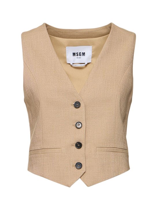 MSGM: Viscose blend vest - women_0 | Luisa Via Roma