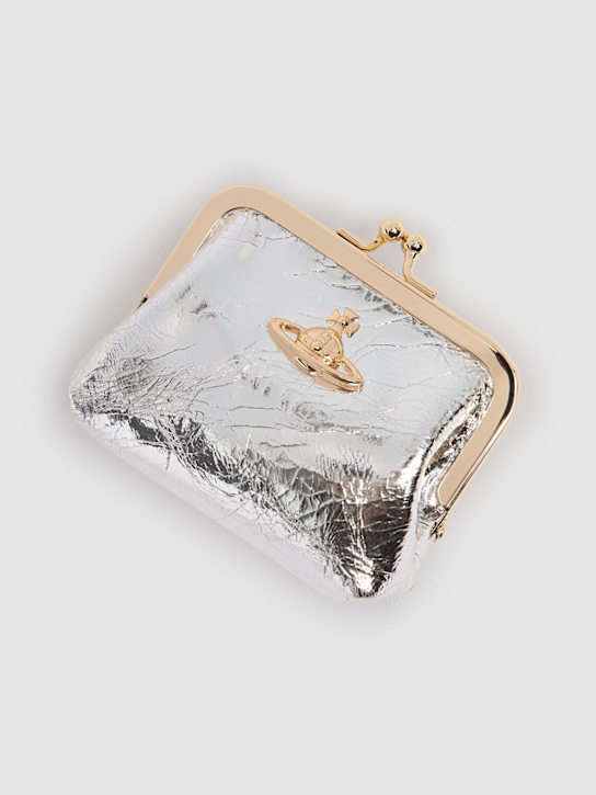 Vivienne Westwood: Frame metallic crinkled coin purse - women_1 | Luisa Via Roma