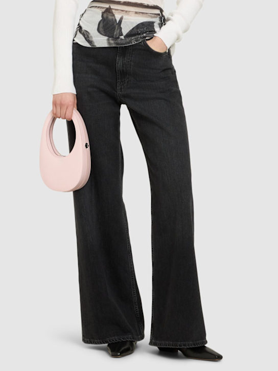 Coperni: Mini Swipe leather crossbody bag - Pink - women_1 | Luisa Via Roma