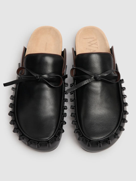 JW Anderson: Ruffled leather loafers - Black - men_2 | Luisa Via Roma