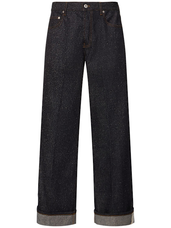 Burberry: Recycled denim jeans - Indigo - men_0 | Luisa Via Roma