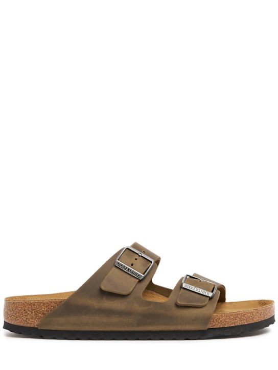 BIRKENSTOCK: Sandalen aus Leder "Arizona" - men_0 | Luisa Via Roma