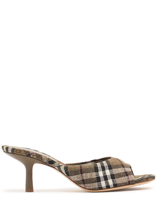 Burberry: Mules Lf Mews Check 65mm - women_0 | Luisa Via Roma